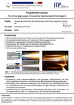 PDF: Projektinformation. Projekt: Ultraschall-Spritzschichten