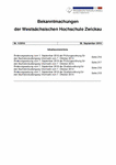 PDF: Bekanntmachungen der WHZ. Nr. 4 / 2016.