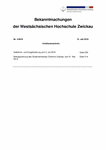 PDF: Bekanntmachungen der WHZ. Nr. 5 / 2019.