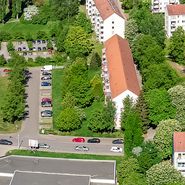Foto: Luftbildaufnahme Ausschnitt Stadtteil Marienthal.