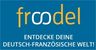 Logo: Froodel. Entdecke deine Deutsch-Französiche Welt.