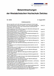 PDF: Bekanntmachungen der WHZ. Nr. 4 / 2018.