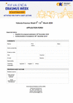 PDF: Application Form. Valencia Erasmus Week 2020.