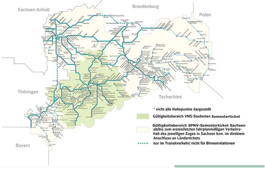 Bild: Bahn Streckennetzplan Sachsen