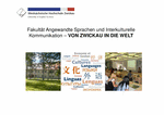 PDF: Präsentation. Hochschulinformationstag. Fakultät Angewandte Sprachen und Interkulturelle Kommunikation.