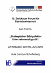 PDF: IFB Programm 2018. 10. Zwickauer Forum für Betriebswirtschaft.