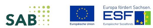 Logobanner: SAB, Europäische Union, ESF Europäischer Sozialfond.