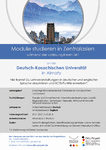 PDF: Plakat. Info über Module studieren in Zentralasien, während der vorlesungsfreien Zeit.