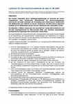 PDF: Leitlinien für den Hochschulbetrieb ab dem 21.09.2020.