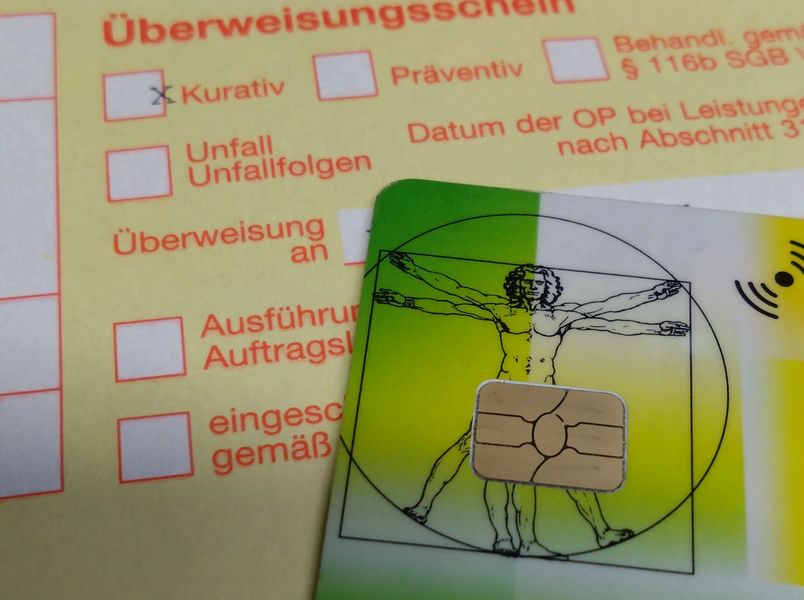 Überweisungschein Krankenkassenkarte