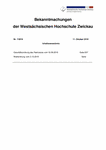 PDF: Bekanntmachungen der WHZ. Nr. 7 / 2019.