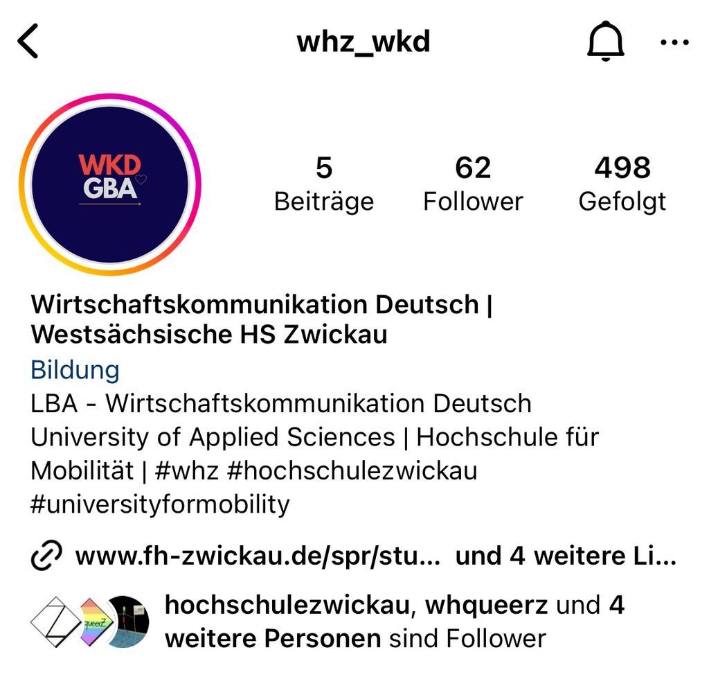 Abbildung: Instagram-Post, Wirtschaftskommunikation Deutsch