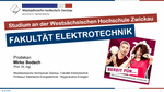 PDF: Präsentation. Hochschulinformationstag. Fakultät Elektrotechnik.