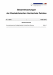 PDF: Bekanntmachungen der WHZ. Nr. 1 / 2016.