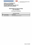 PDF: Wahlvorschläge zum Fakultätsrat der Fakultät SPR 2020.