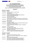 PDF: Programm zum 12. Auswärtsseminar.