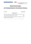 PDF: Bekanntmachungen der WHZ. Nr. 1 / 2021.