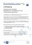 PDF: Ausschreibung zum Intensivkurs zur Vorbereitung auf die Ausbildereignungsprüfung.