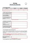 PDF: Antrag Wechsel des Fachprofils. Fakultät Wirtschaftswissenschaften.