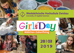 Flyer GirlsDay 2019 mit Text: Mädchen-Zukunftstag.