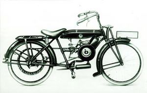 Foto: Das erste Zweitaktmotorrad.