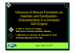 PDF: Influence of Mixture Formation on Injection and Combustion, Characteristics in a Compact GDI Engine SAE 2002 World Congress, Detroit, USA