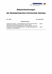 PDF: Bekanntmachungen der WHZ. Nr. 1 / 2019.