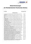 PDF: Bekanntmachungen der WHZ. Nr. 2 / 2019.