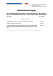 PDF: Bekanntmachungen der WHZ. Nr. 3 / 2021.