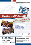 PDF: Infoplakat. Studieren Weltweit! Welcome-Party for International Students.