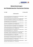 PDF: Bekanntmachungen der WHZ. Nr. 2 / 2020.