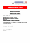 PDF: Aushang Bekanntgabe Wahlvorschläge Gremienwahl 2019.