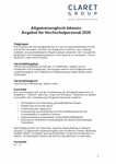 PDF: Allgemeinenglisch Intensiv. Angebot für Hochschulpersonal 2020.