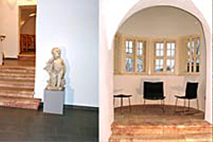Foto: 2 Bilder Innenansichten Schloss Lichtenwalde. Schlüsselübergabe an die Fakultät Angewandte Kunst Schneeberg
