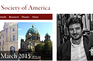 Fotos: Screenshot der RSA-Homepage. Von der Renaissance Society of America (New York) ist Professor Dr. Thomas Pöpper, Dekan der Angewandten Kunst Schneeberg, berufen worden.