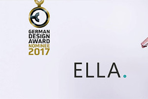 Infobanner: ELLA. nominiert für den German Design Award.