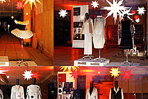 Fotocollage zur Ausstellung. Mode aus Schneeberg im Kaufhaus Görlitz.