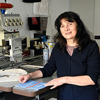 Foto: Frau Ute Schmidt, Lehrende, Studienrichtung Textilkunst/Textildesign
