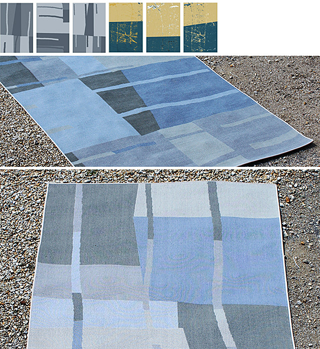 Foto zum Thema: von Oliver Philipp - Landschaften – Ein Impuls für Teppiche. 3 Teppiche abgebildet.