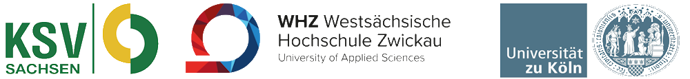 Logo: KSV Sachsen - Kommunaler Sozialverband Sachsen, Westsächsische Hochschule Zwickau, Universität zu Köln