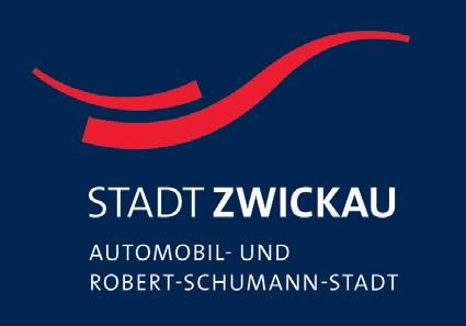 Logo der Stadt Zwickau. Automobil- und Robert-Schumann-Stadt.