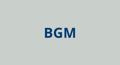 Abbildung: graue Kachel mit Beschriftung BGM, betriebliches Gesundheitsmanagement