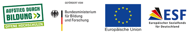 Banner mit Logo des Bundesministeriums für Bildung und Forschung und den Europäischen Sozialfonds der Europäischen Union