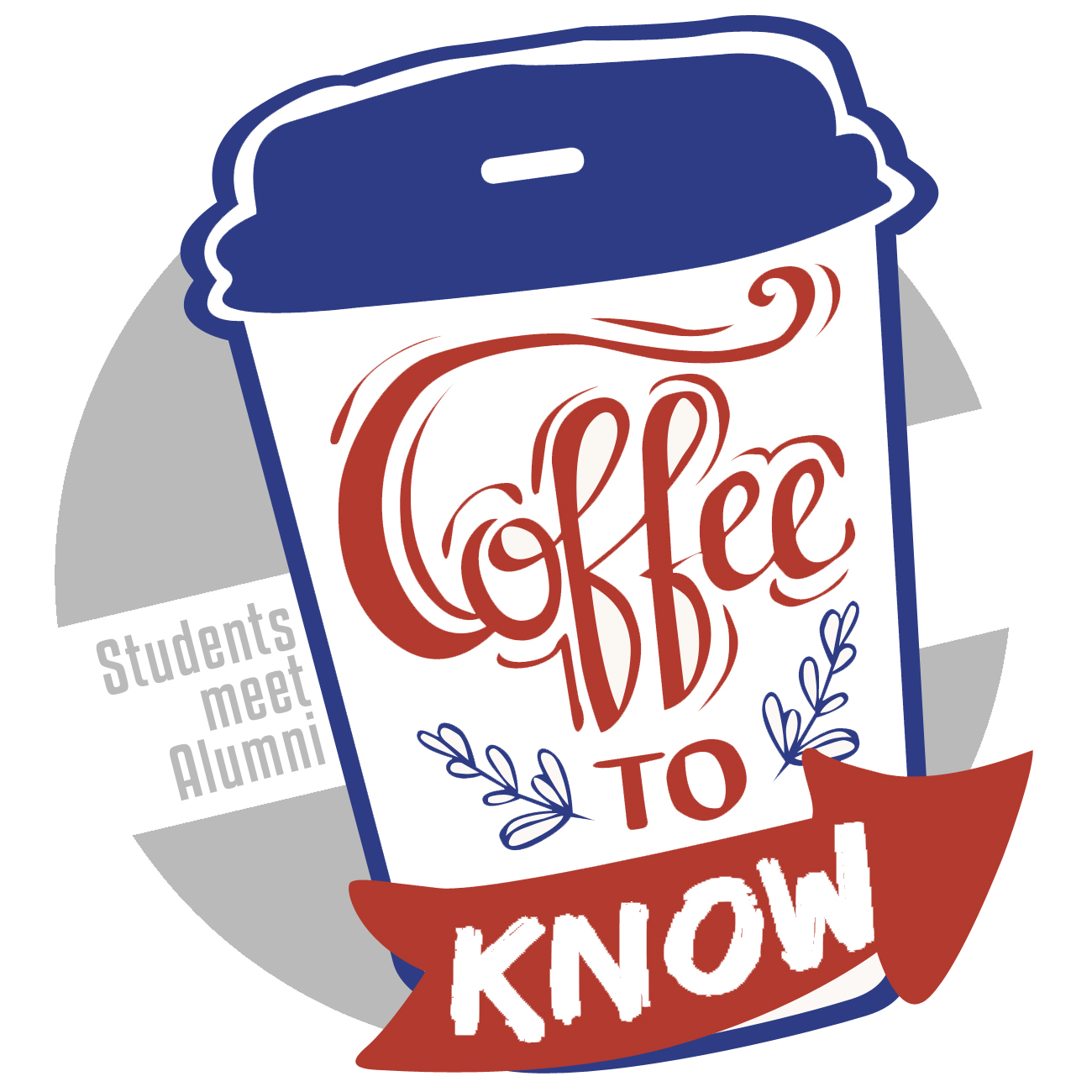 Logo: Students meet Alumni. Coffee to know.