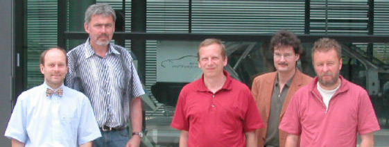 Die Mitglieder des Vorstands sind v. l.: Prof. Peter Stücke, Dipl.-Ing. (FH) Roland Reißig, Prof. Wolfgang Foken, Prof. Andreas Schuster, Prof. Helmut Eichert.