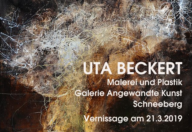 Plakat: Uta Beckert. Einladung Vernissage.