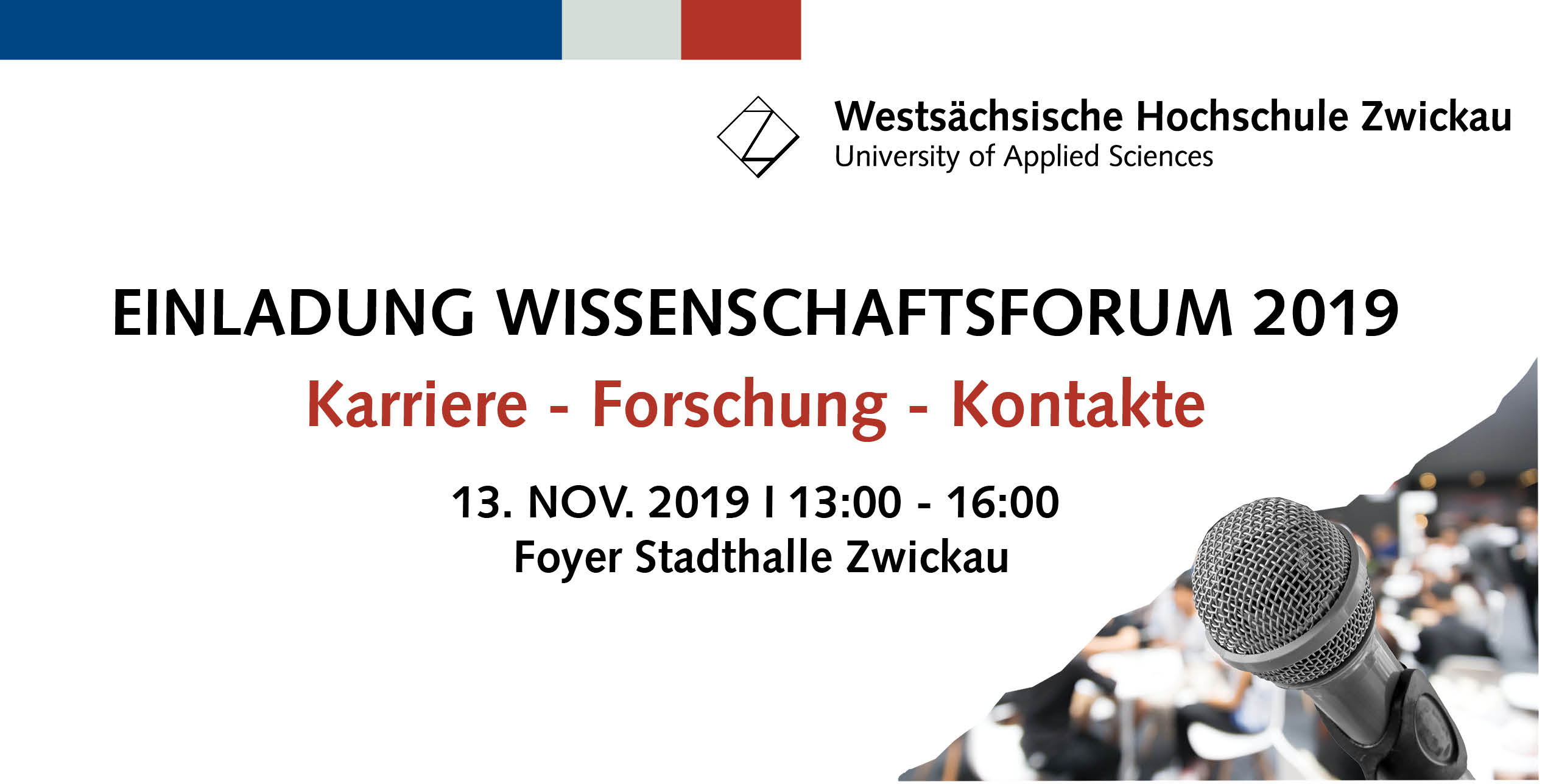 Banner: Einladung Wissenschaftsforum 2019.