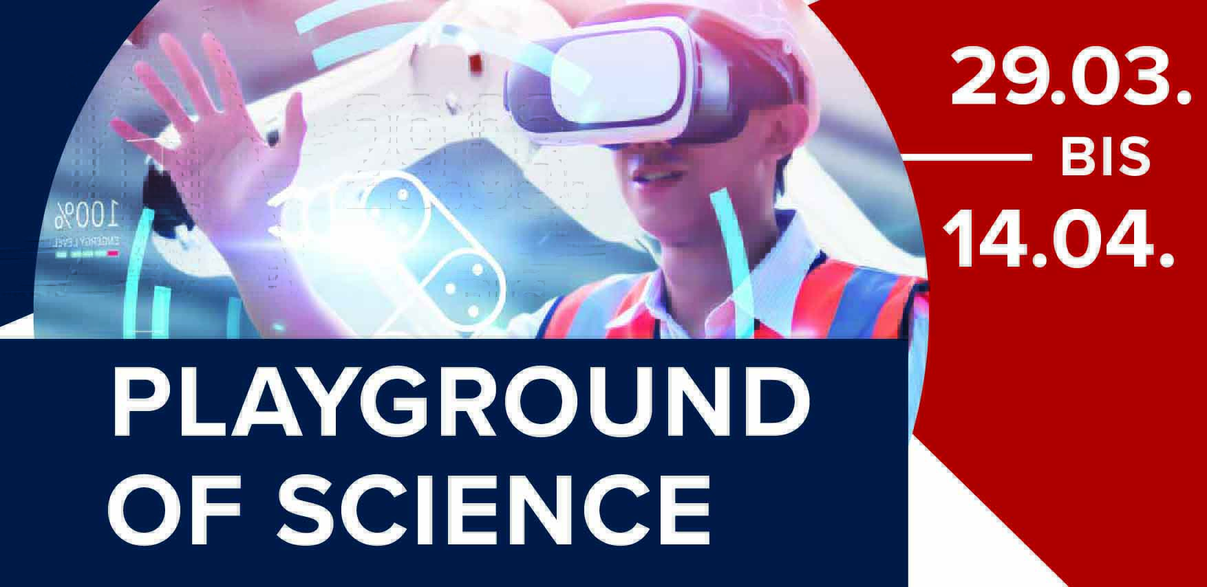 Ein Plakat auf dem die Daten sowie ein Mann mit VR-Brille für eine Sonderausstellung im Industriemuseum 