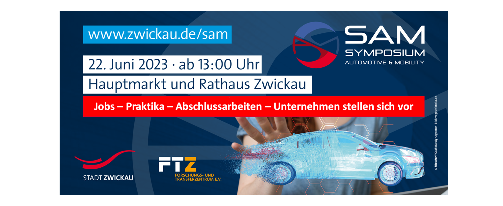Abbildung: SAM Symposium Automotive & Mobility, Hauptmarkt Zwickau, 22.06.2023